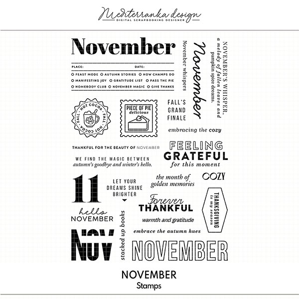 November (Digital stamps)