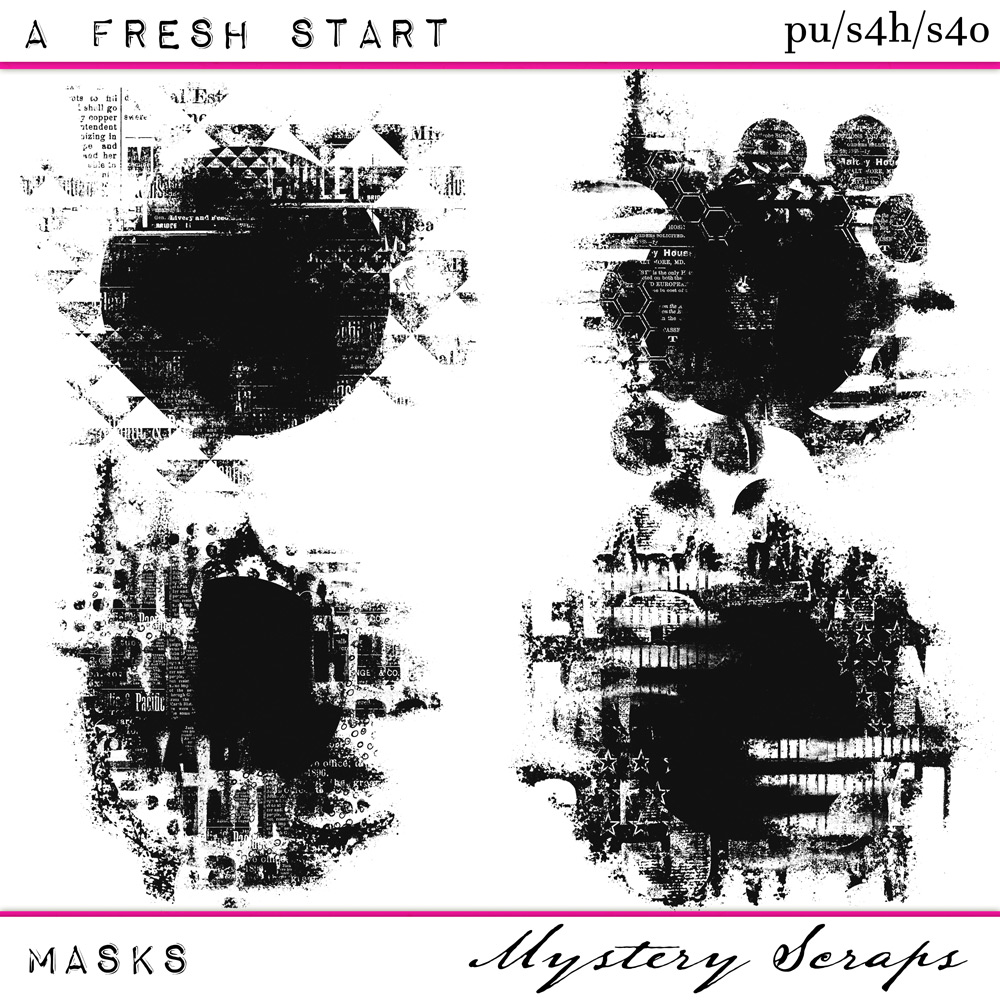 A Fresh Start Masks by Mystery Scraps 