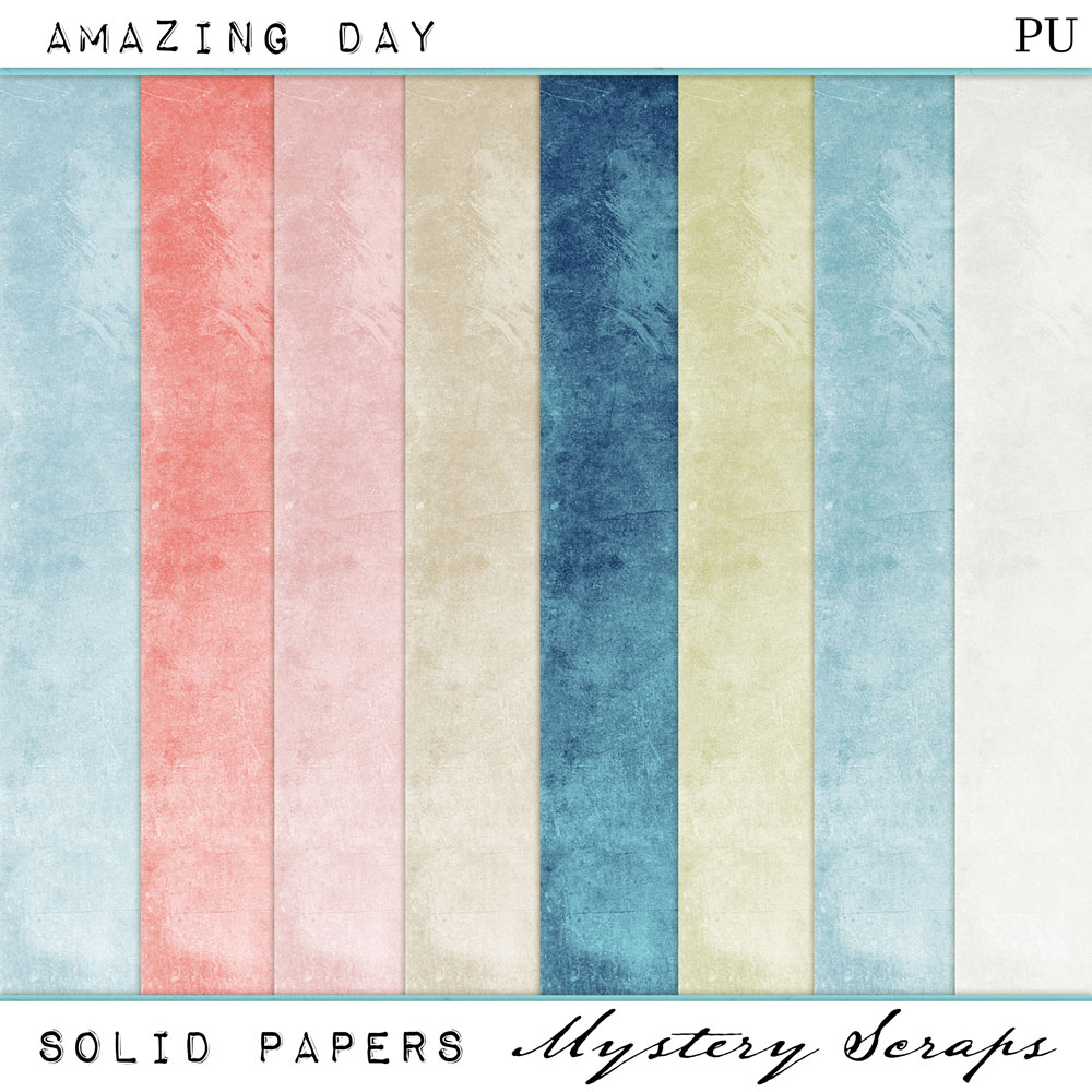 Amazing Day Solid Papers by Mystery Scraps