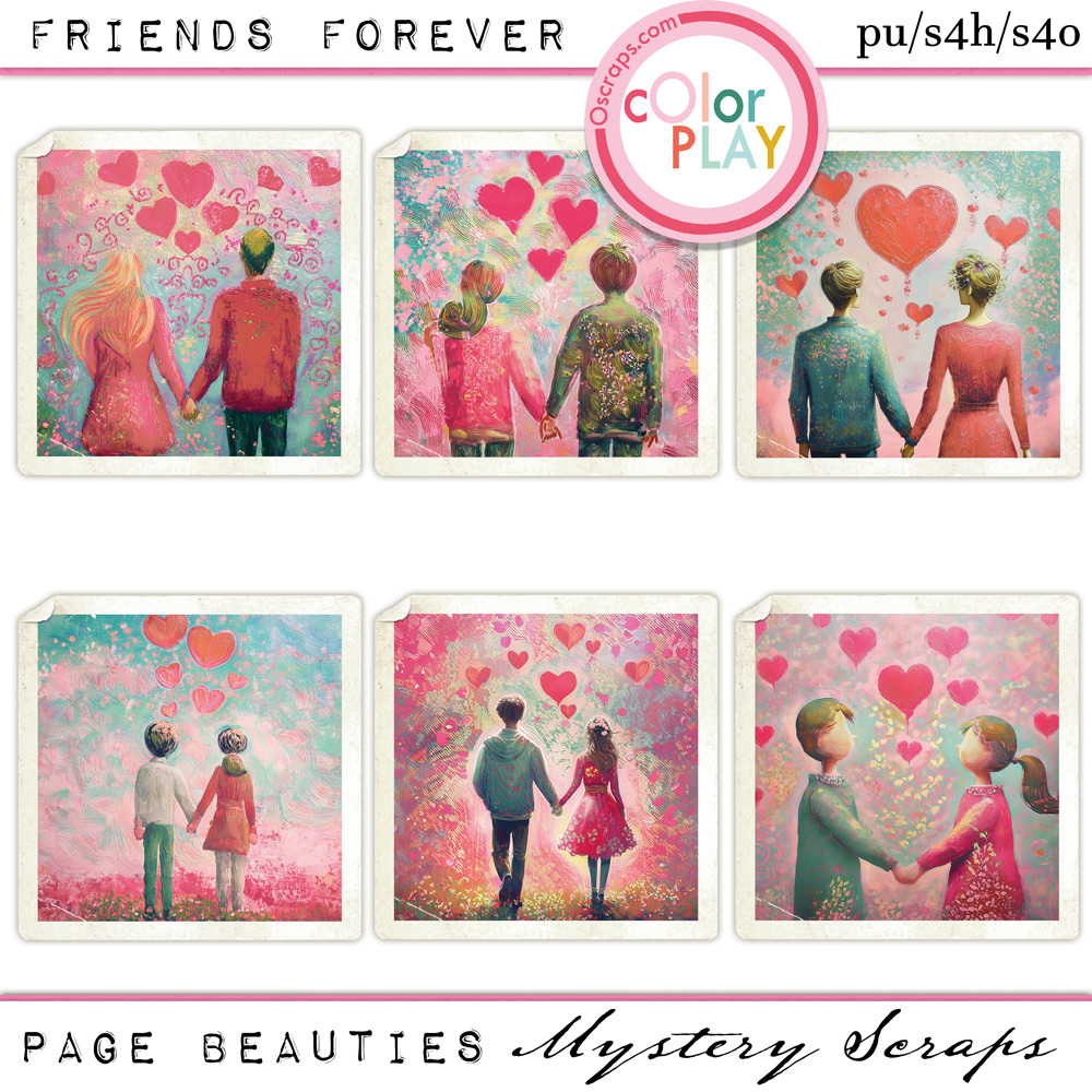 Friends Forever Page Beauties by Mystery Scraps 