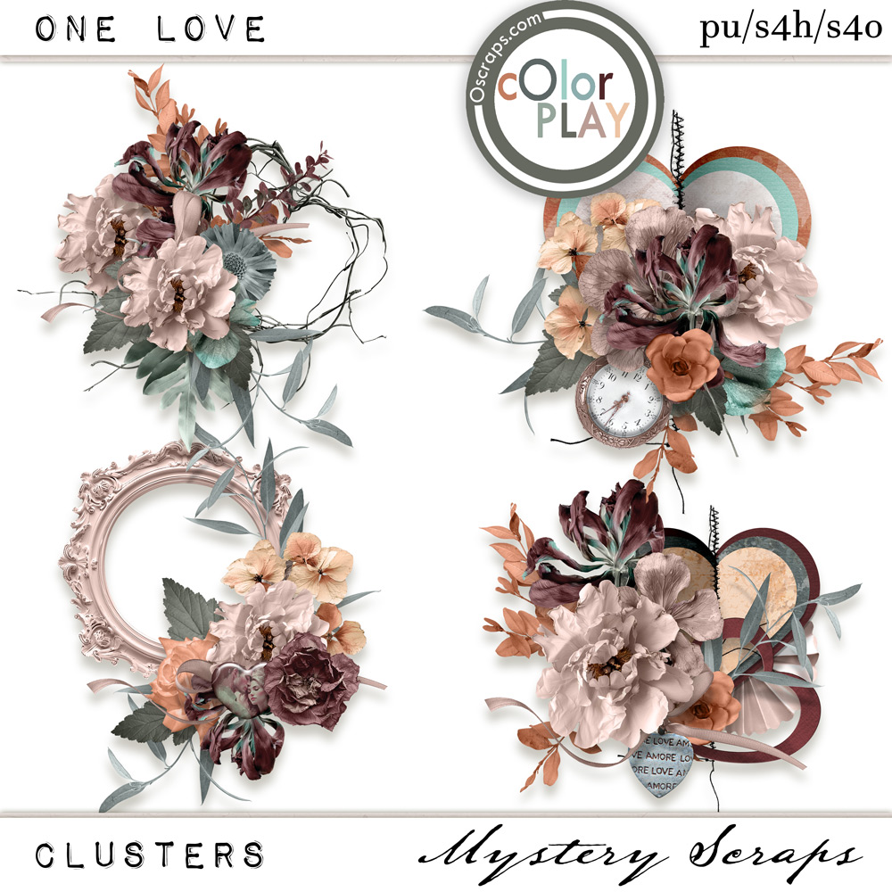 One Love Clusters by Mystery Scraps