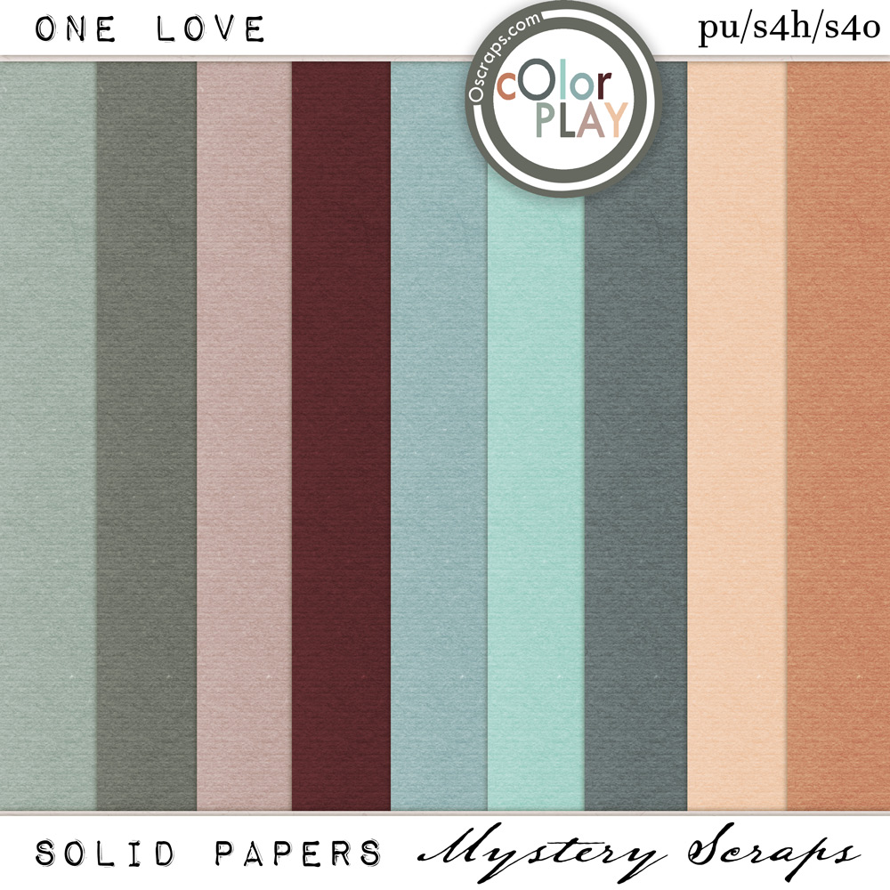 One Love Solid Papers by Mystery Scraps