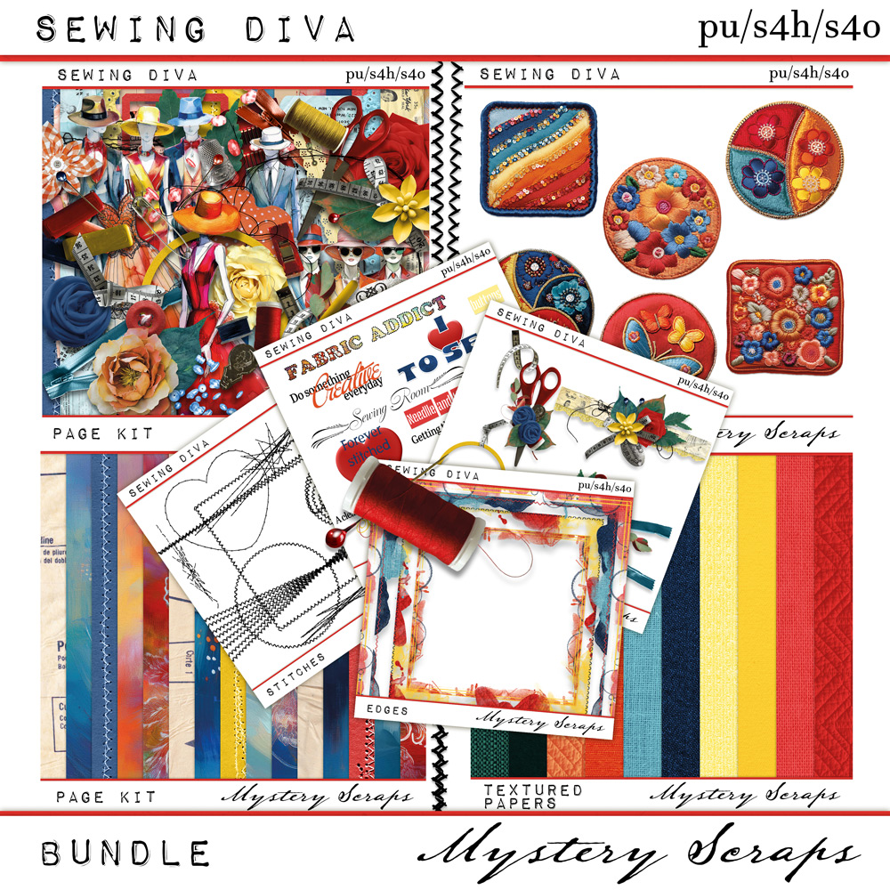 Sewing Diva Bundle by Mystery Scraps  