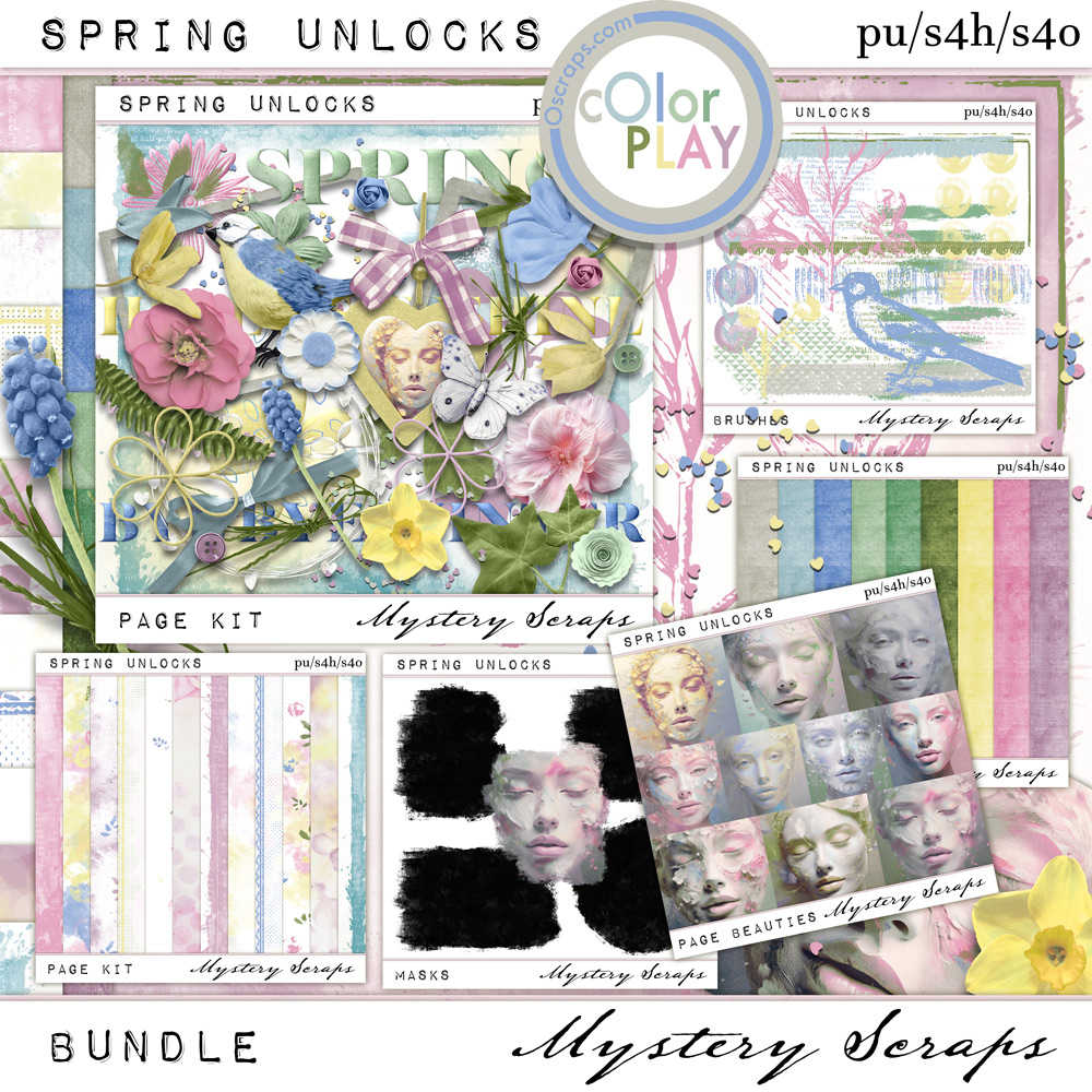 Spring Unlocks Bundle by Mystery Scraps 