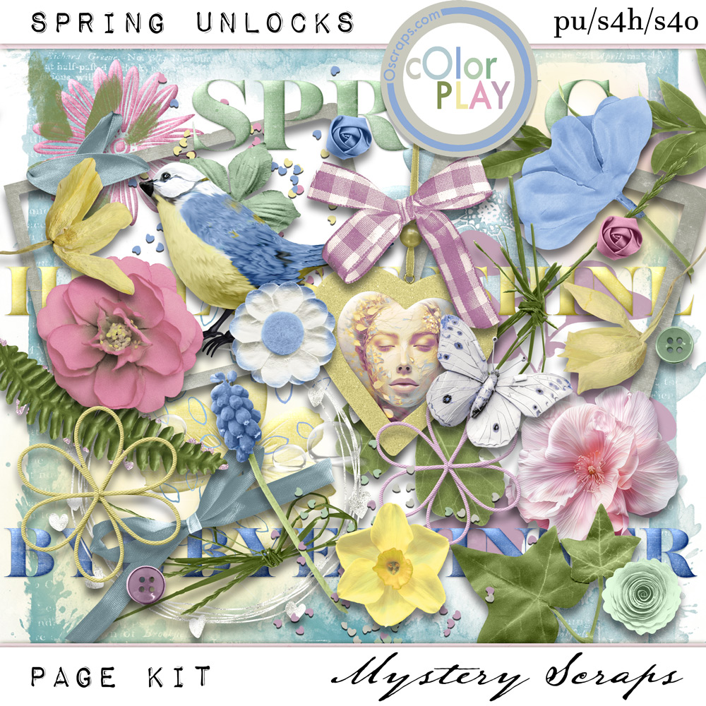 Spring Unlocks Pagekit by Mystery Scraps 