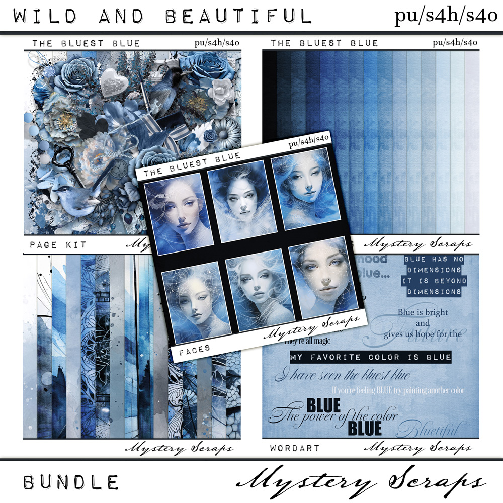 The Bluest Blue Bundle by Mystery Scraps