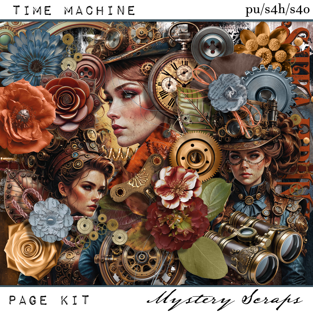 Time Machine Pagekit by Mystery Scraps