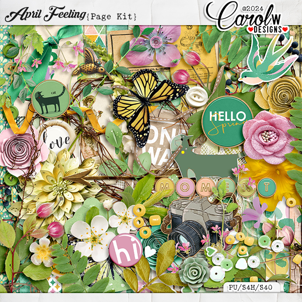 April Feeling-Page Kit