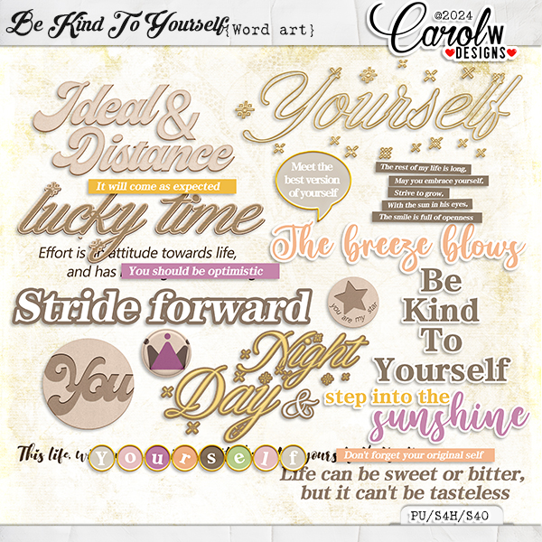Be Kind To Yourself-Word art