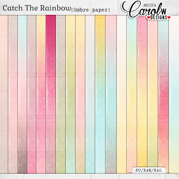 Catch The Rainbow-Ombre paper
