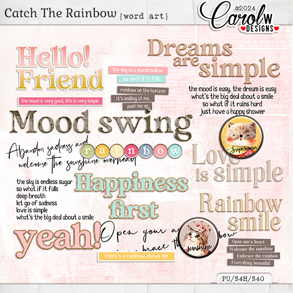 Catch The Rainbow-Word art