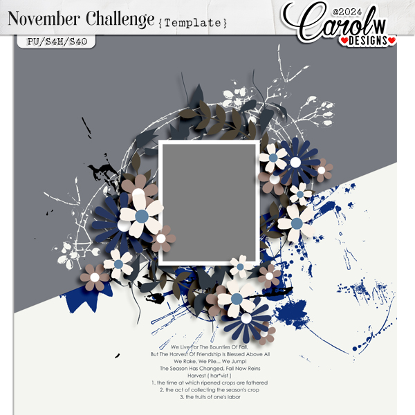 November Template Challenge-CarolW Designs