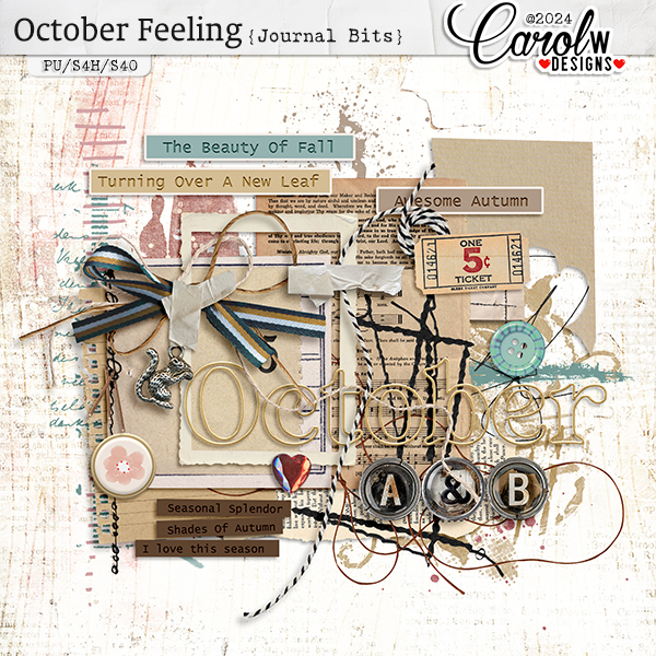 October Feeling -Journal Bits