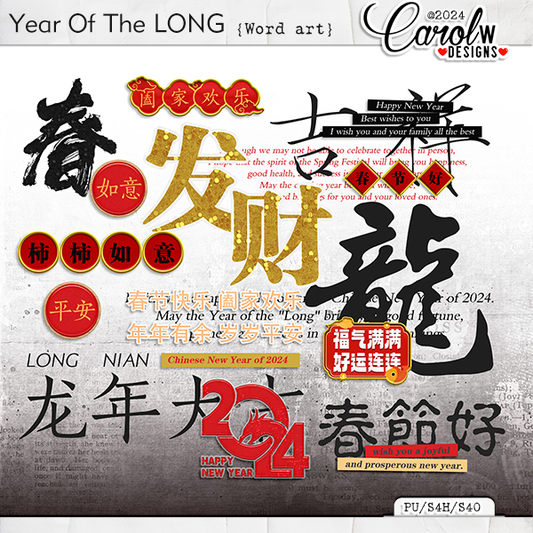 Year of the "LONG"-Word art
