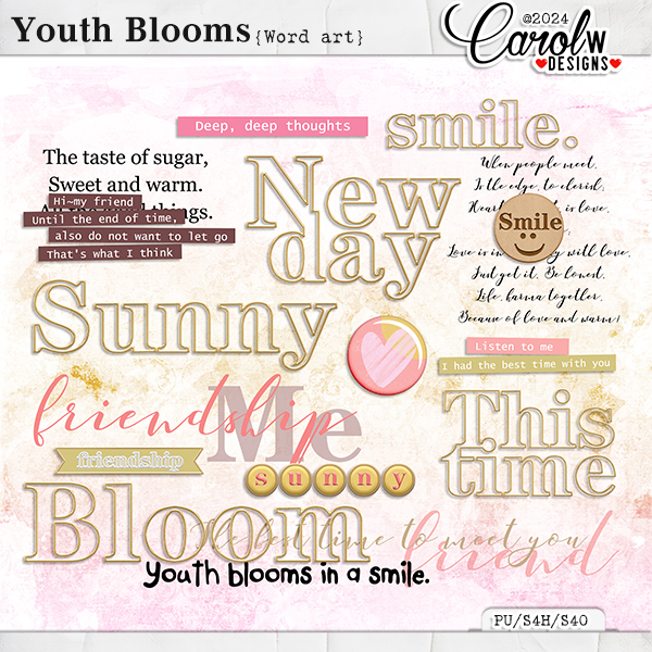 Youth Blooms-Word art