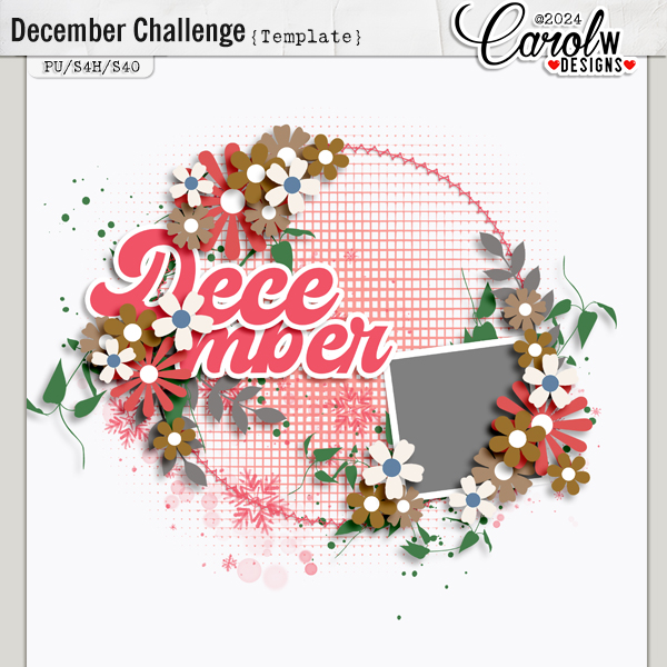 December Template Challenge-CarolW Designs