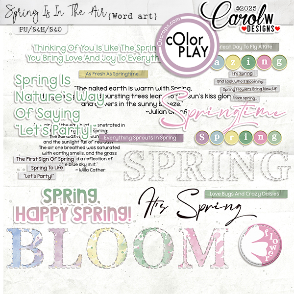 Spring Is In The Air-Word art