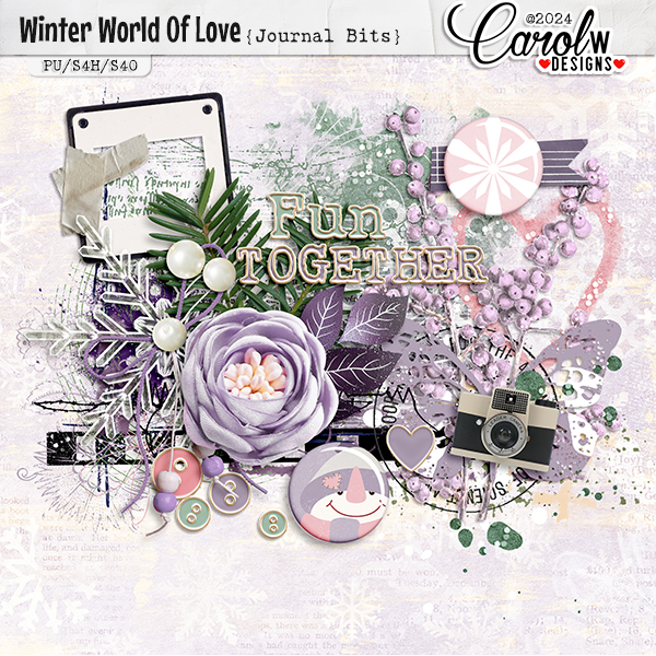 Winter World Of Love-Journal Bits