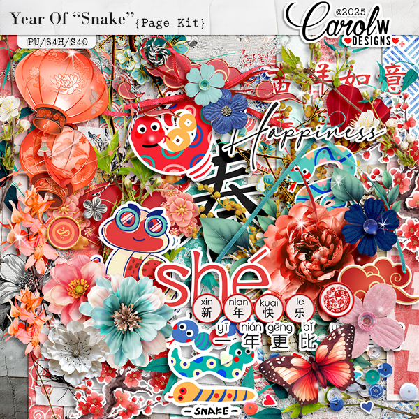 Year Of "Snake"-Page Kit