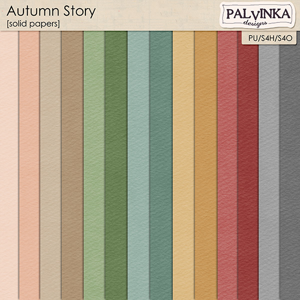 Autumn Story Solid Papers