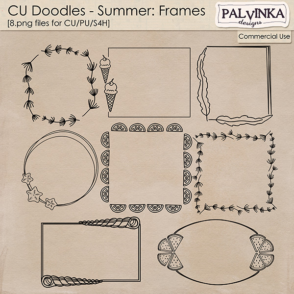 CU Doodles - Summer Frames