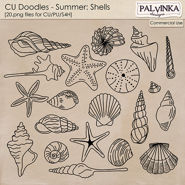 CU Doodles - Summer Shells