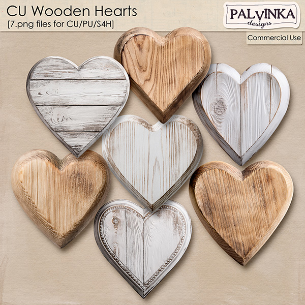 CU Wooden Hearts