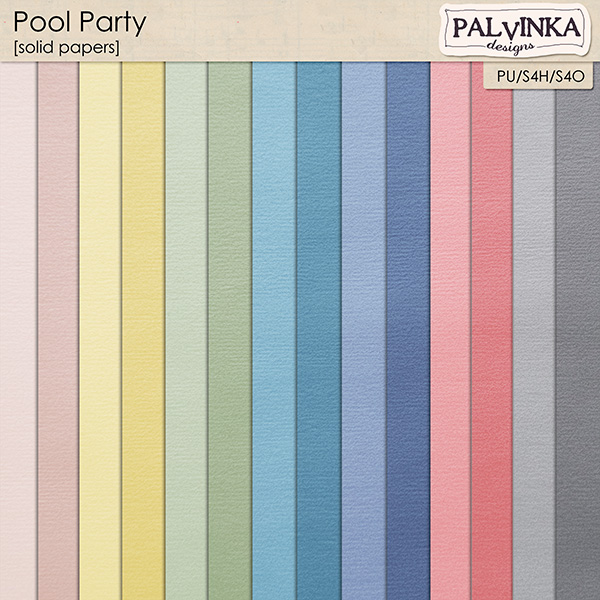 Pool Party Solid Papers