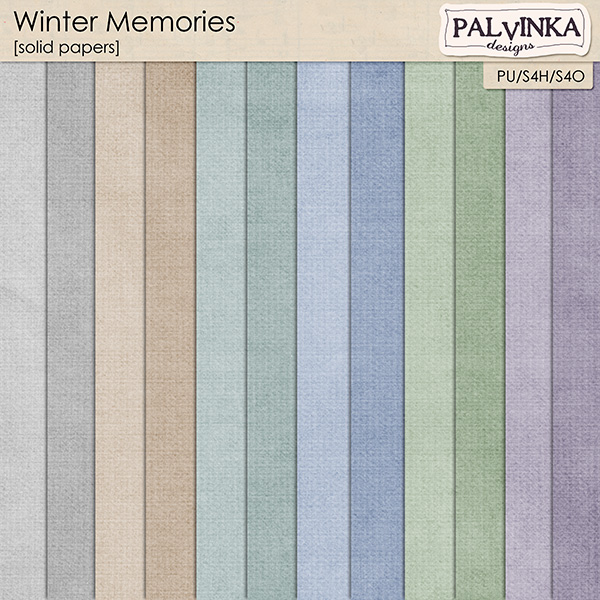 Winter Memories Solid Papers