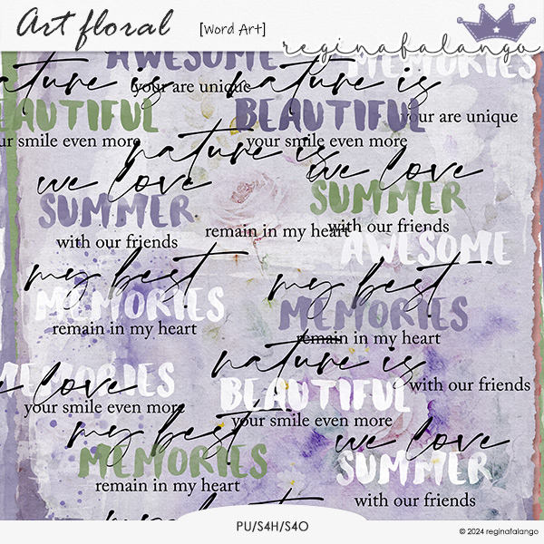 ART FLORAL WORD ART