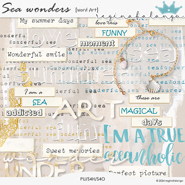 SEA WONDERS WORD ART