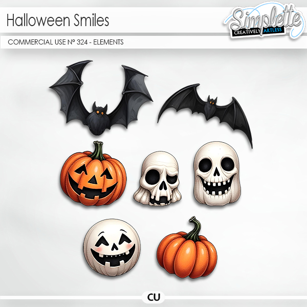 Halloween Smiles (CU elements) 324 by Simplette