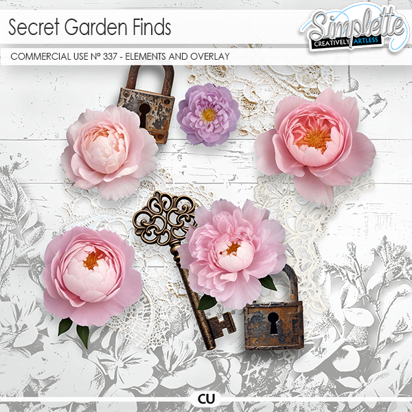 Secret Garden Finds (CU elements and overlay) 337 by Simplette