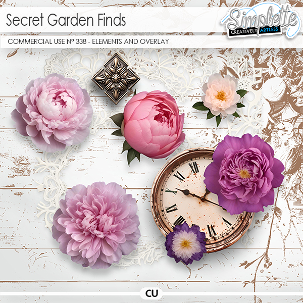 Secret Garden Finds (CU elements and overlay) 338 by Simplette