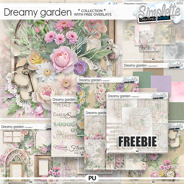 Dreamy Garden (collection with FREE overlays) by Simplette