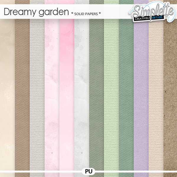 Dreamy Garden (solid papers) by Simplette