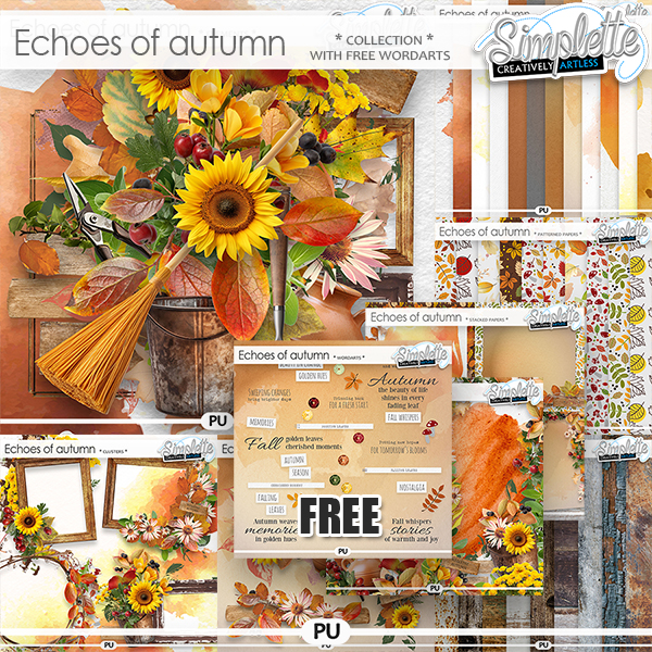 Echoes of Autumn (collection with FREE wordarts) by Simplette