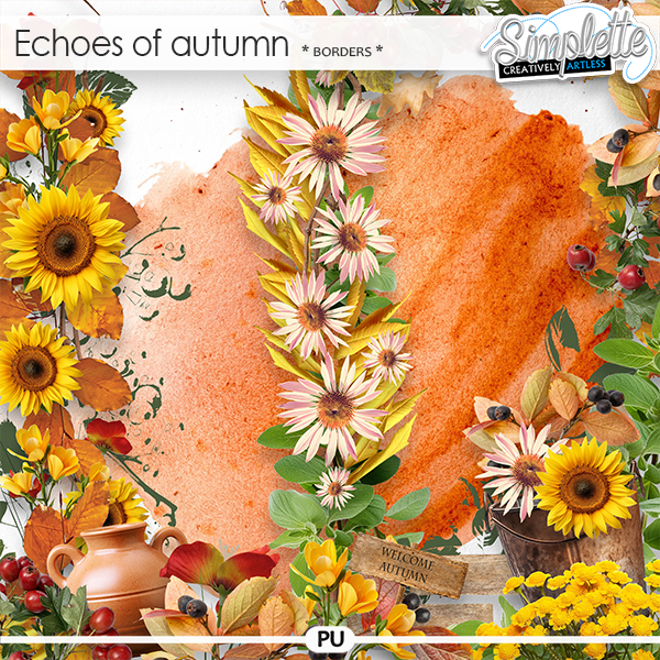 Echoes of Autumn (borders) by Simplette