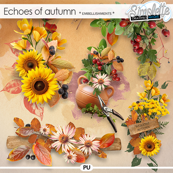 Echoes of Autumn (embellishments) by Simplette