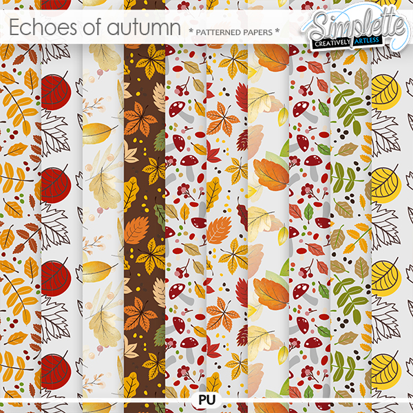 Echoes of Autumn (patterned papers) by Simplette