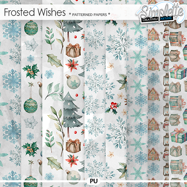 Frosted Wishes (patterned papers) by Simplette