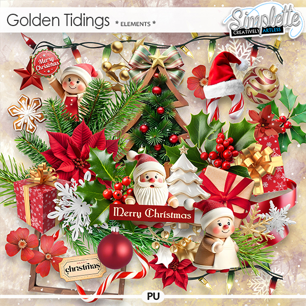 Golden Tidings (elements) by Simplette