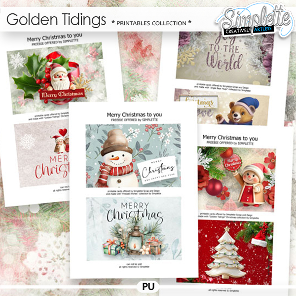 Golden Tidings (printables) by Simplette