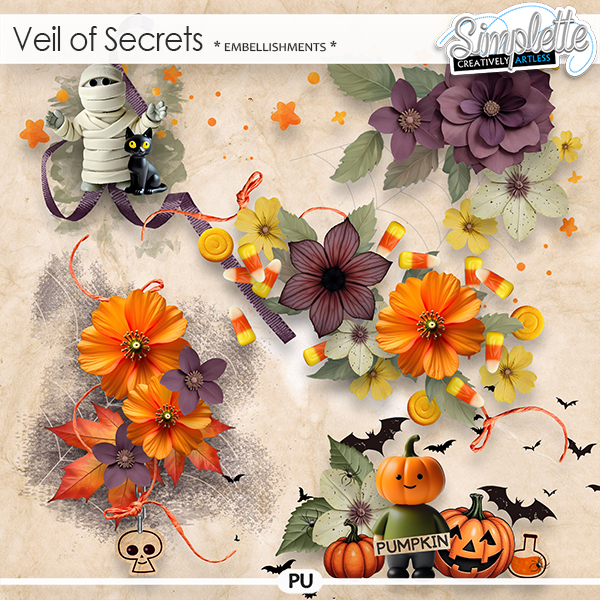 Veil of Secrets (embellishments) by Simplette