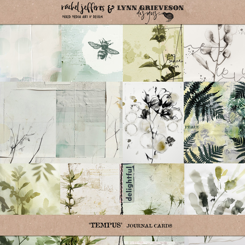 Tempus Digital Scrapbooking Pocket Cards by Rachel Jefferies and Lynn Grieveson 