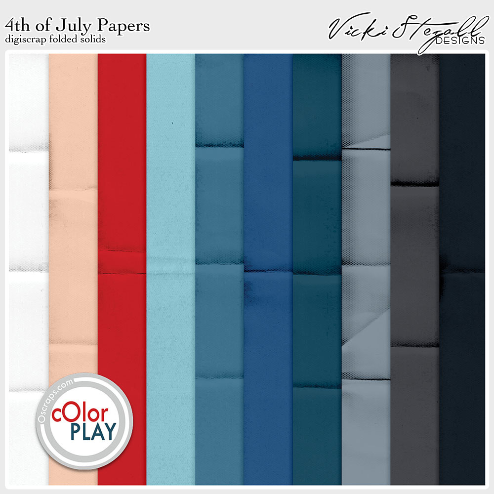 4th of July Solid Background Papers