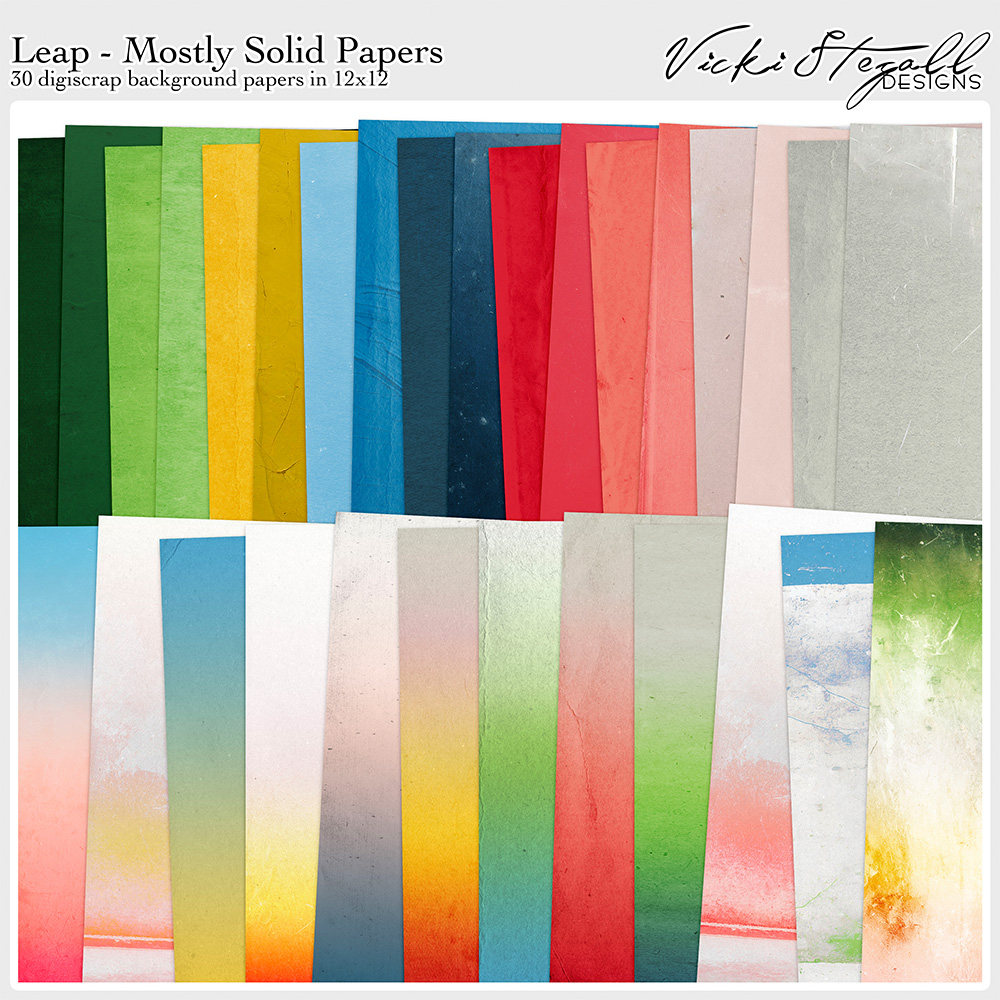 Leap Mostly Solid Papers by Vicki Stegall 