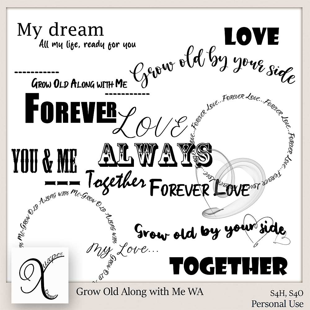 Grow Old Along With Me Word Art