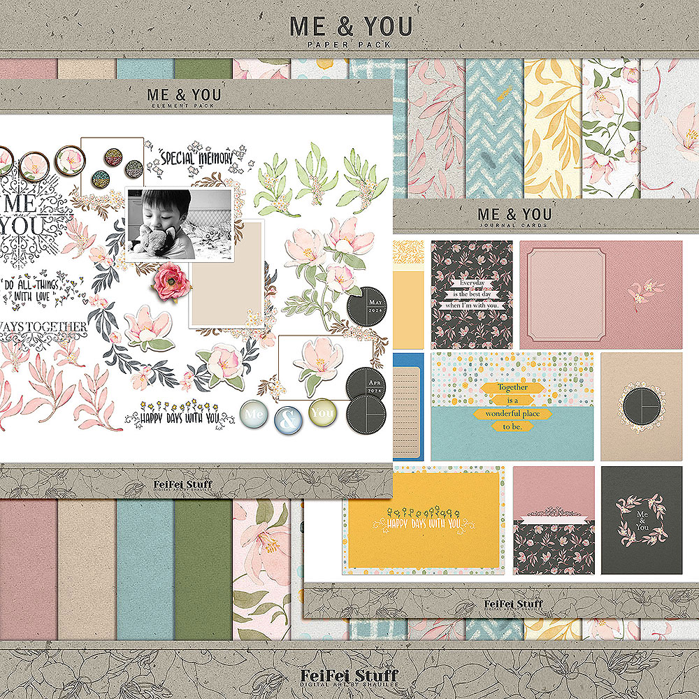 Me & You Digital Scrapbook Kit by FeiFei Stuff
