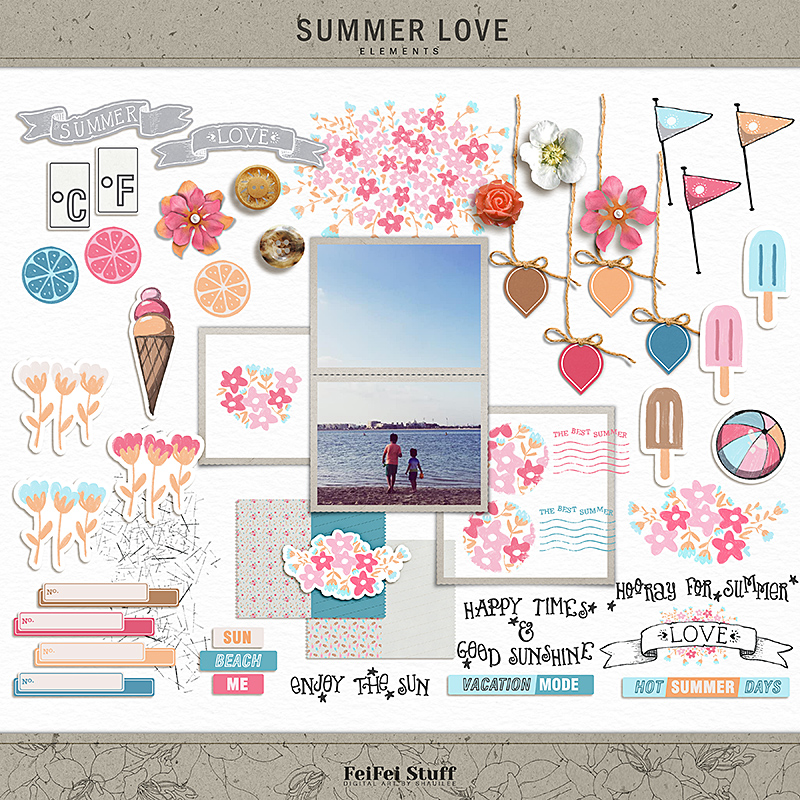 Summer Love Element Pack by FeiFei Stuff